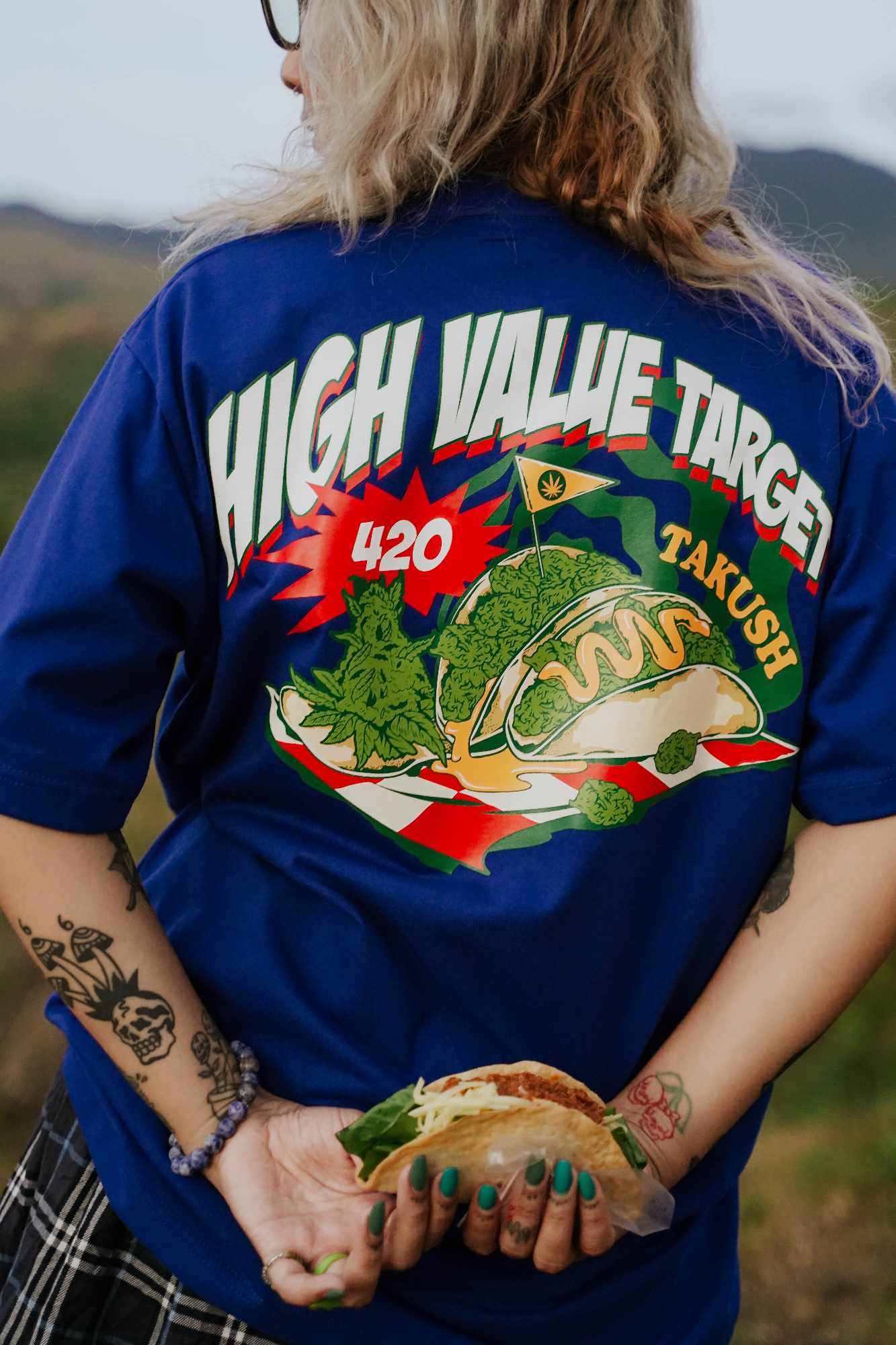 HIGH VALUE TARGET "TAKUSH" BLUE CVC Cotton Unisex T-Shirt