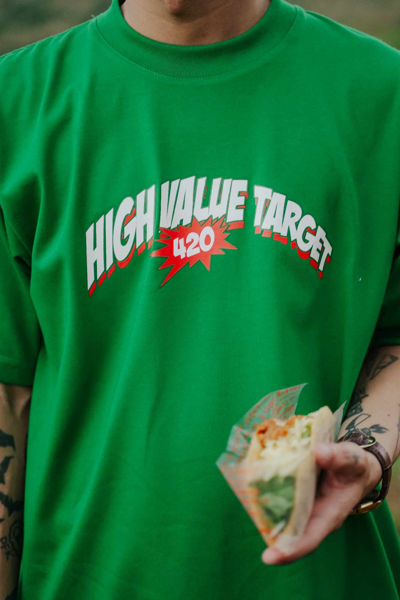HIGH VALUE TARGET "TAKUSH" GREEN CVC Cotton Unisex T-Shirt