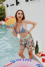 HIGH VALUE TARGET "VACATION MODE : ON " MESH SHORTS - MINT GREEN