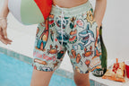 HIGH VALUE TARGET "VACATION MODE : ON " MESH SHORTS - MINT GREEN