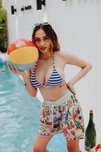 HIGH VALUE TARGET "VACATION MODE : ON " MESH SHORTS - MINT GREEN