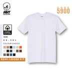 WHITE - HVT Premium Quality Oversized Plain Crewneck T-shirts - Unisex Heavy Hybrid Soft Cotton Shirts - Menswear and women Casual Tshirt, PURE Cotton
