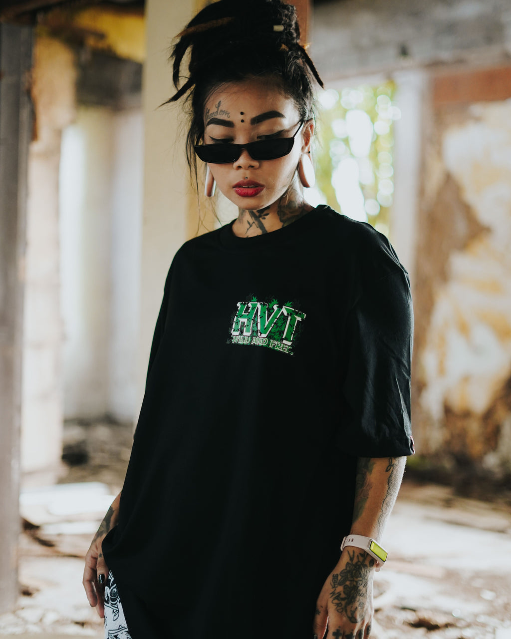 HIGH VALUE TARGET  "WILD AND FREE" (BLACK) 100% Cotton T-Shirt - SMALL to 2XL