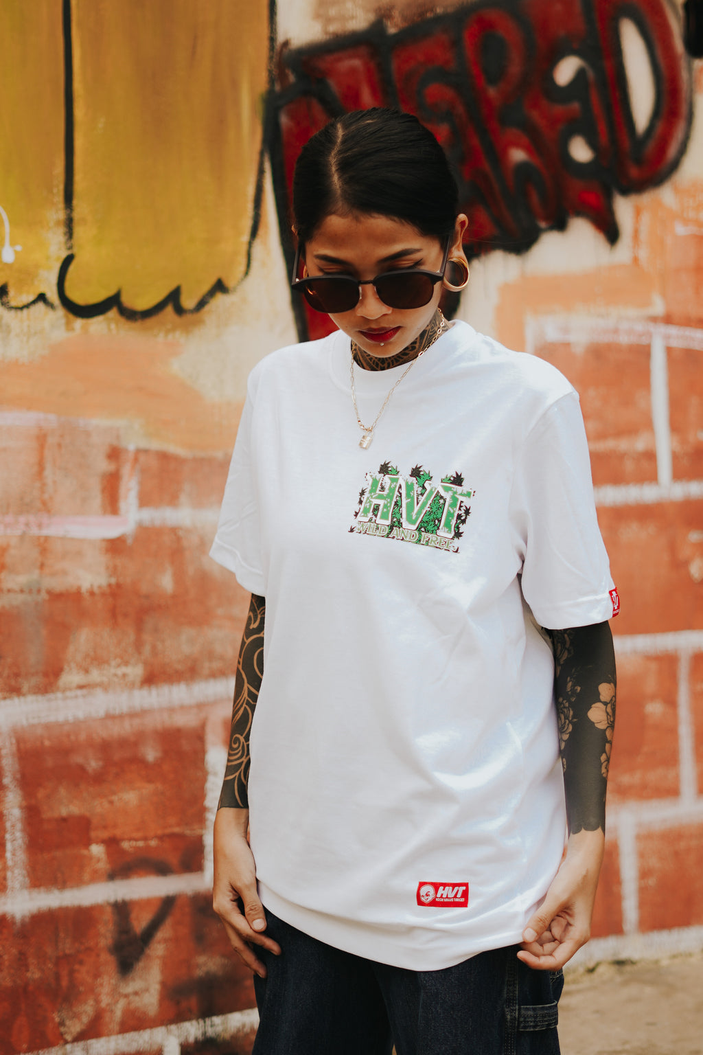 HIGH VALUE TARGET  "WILD AND FREE" (WHITE) 100% Cotton T-Shirt - SMALL to 5XL