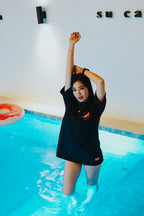 Graphic tee with detailed mini logo print and clean front streetwear design