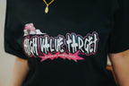 Live Free and Hustle T shirt with graffiti style High Value Target text design
