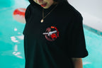 Urban style T shirt with small logo artwork for casual outfit use