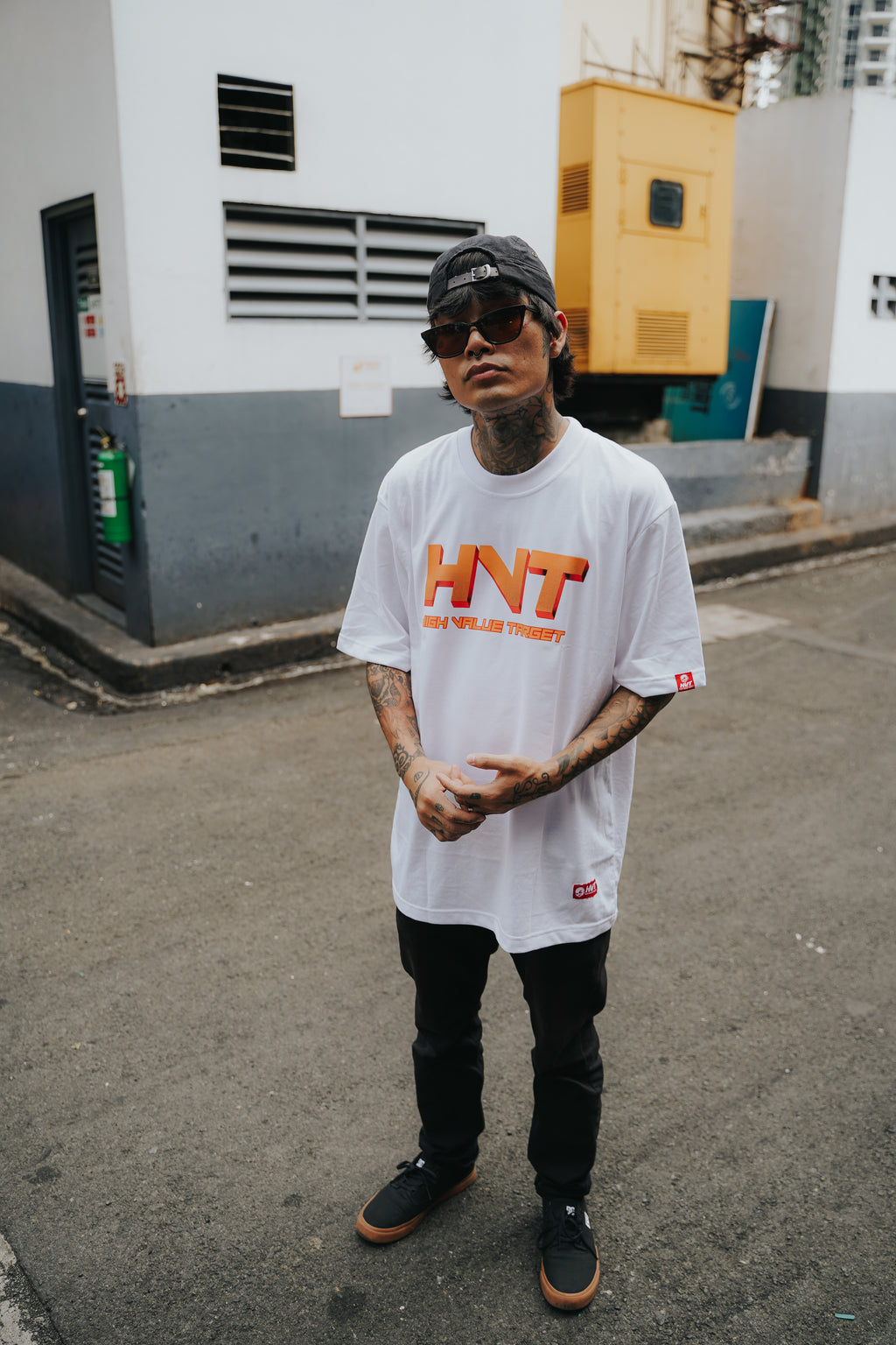 Streetwear tee with High Value Target print and clean front design layout