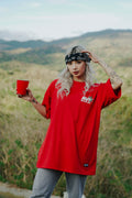 Streetwear shirt with bold graphic artwork and lifestyle inspired design theme