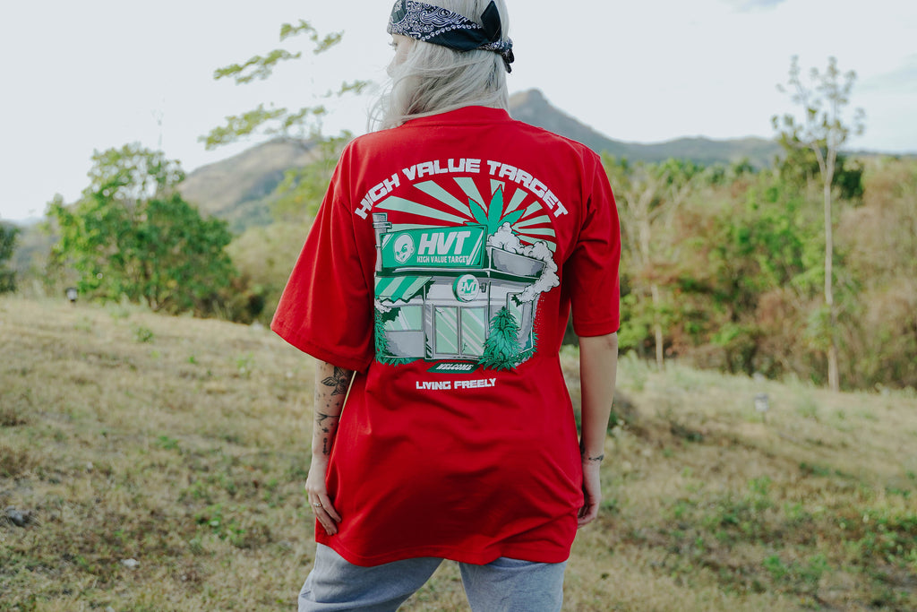 Streetwear T shirt with House of High graphic and store style design for casual outfit use