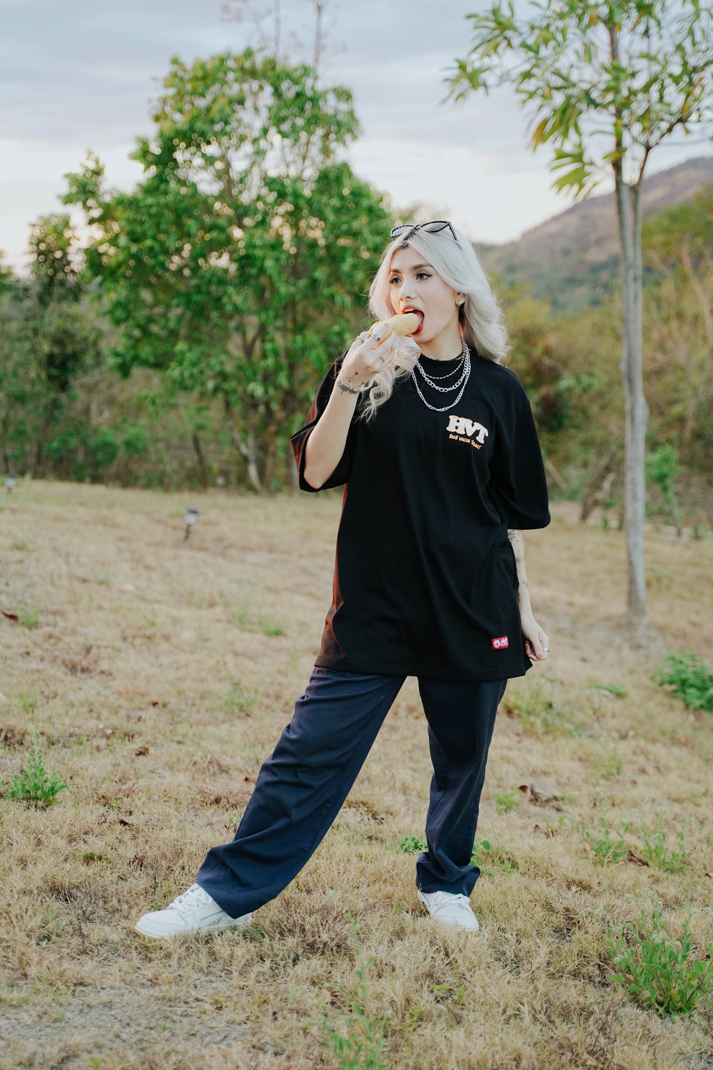 Streetwear T shirt with High Value Target text and minimal chest print layout