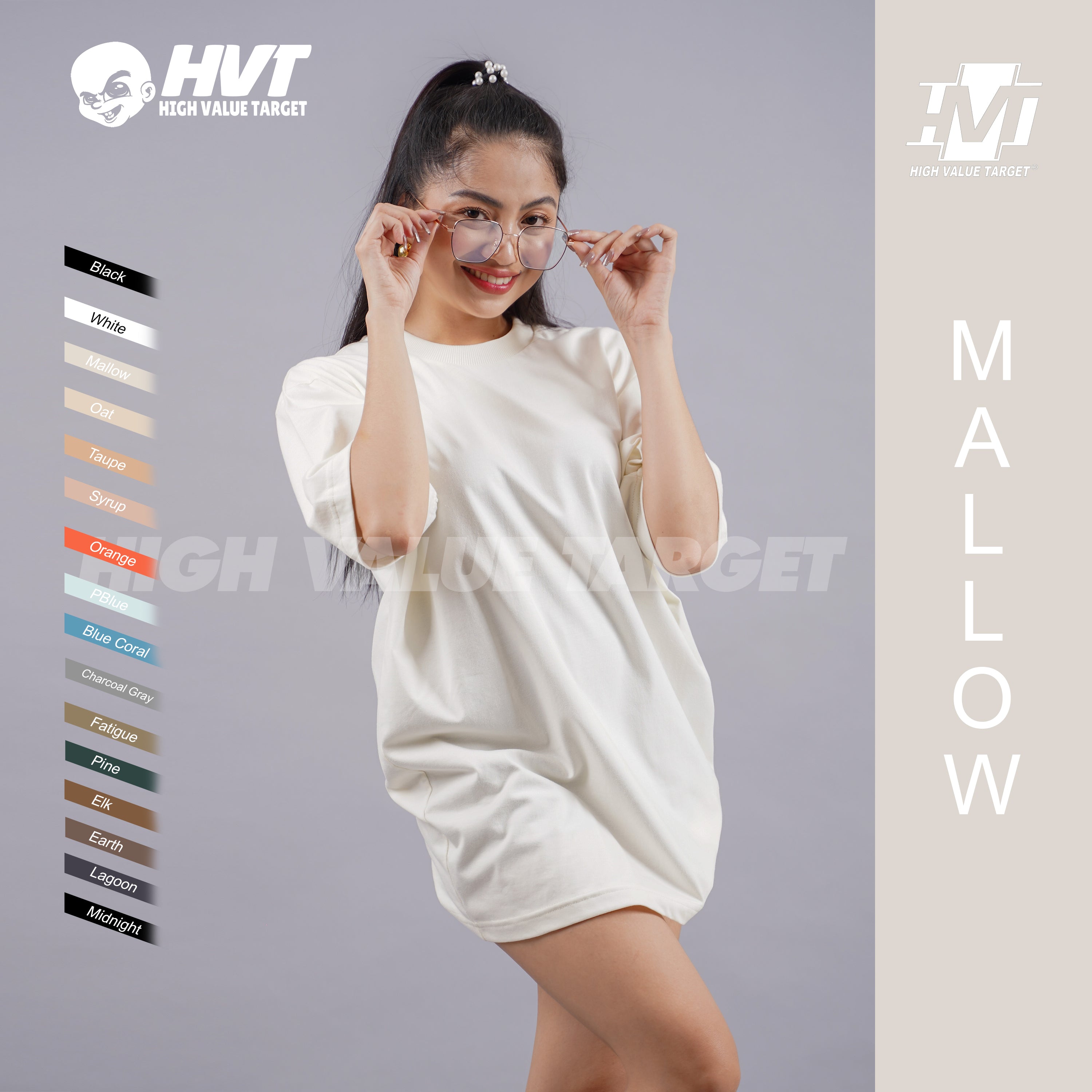 Mallow basic tee with relaxed fit for comfortable and stylish outfit combinations