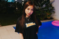Graphic T shirt with stylized lettering and modern streetwear typography layout