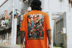 Riding in Tandem T shirt with anime style bald biker duo and HVT character concept
