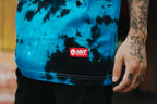 Tie dye turquoise T shirt with breathable fabric for all day comfort and style